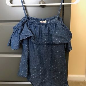 Rosette Off the Shoulder Tank Top